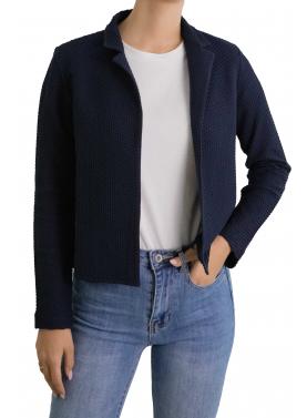 Giacca in piquet aperta tinta unita 